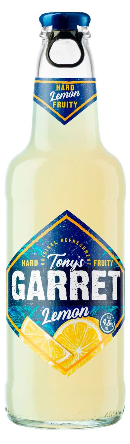 Пивной напиток Tony's Garret Hard Lemon, 400 мл