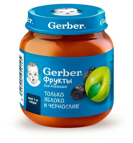 Пюре фруктовое Gerber Яблоко и чернослив с 5 мес., 125 г