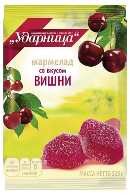 Мармелад Ударница Вишня, 325 г