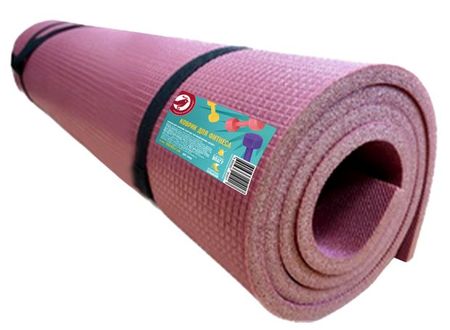 Коврик для фитнеса АШАН Красная птица бордовый, 150х65 см