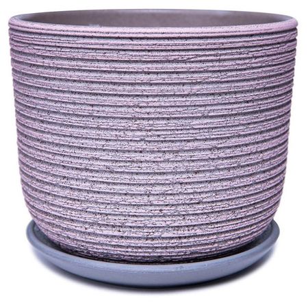 Горшок Лоза-А керамический розово-серый без поддона, 19 см