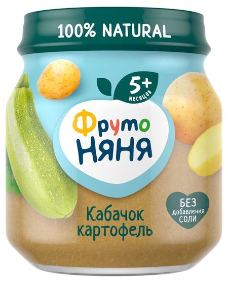Пюре ФрутоНяня из кабачков и картофеля с 5 мес., 110 г