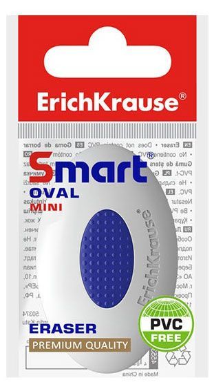 Ластик с пластиковым держателем ErichKrause SmartWay Mini Oval, 1 шт