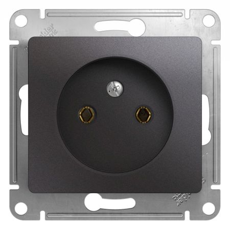 Розетка Systeme Electric Glossa встраиваемая графит (GSL001341)