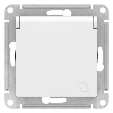 Розетка Systeme Electric AtlasDesign встраиваемая лотос со шторками с крышкой (ATN001346)