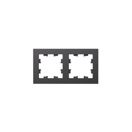 Рамка Systeme Electric AtlasDesign двухместная базальт (ATN001402)