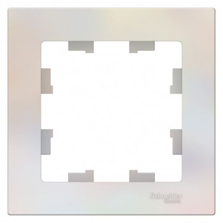Рамка Systeme Electric AtlasDesign одноместная жемчуг (ATN000401)