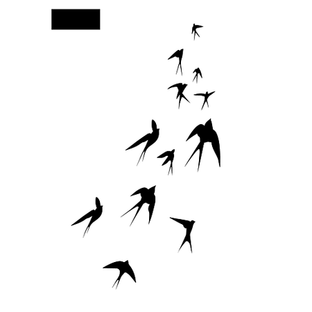 Наклейки для тела PRINT FACTORY Переводная Временная Татуировка Стрижи наклейки для тела print factory временная переводная татуировка ы лилия