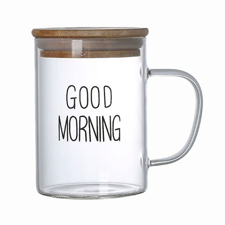 Кружка MANDARIN DECOR Кружка большая стеклянная с крышкой