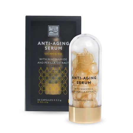 Сыворотка для лица BEAUTY STYLE Омолаживающая сыворотка с ниацинамидом и экстрактом периллы в капсулах лапчатка белая в капсулах 90шт сила феникса