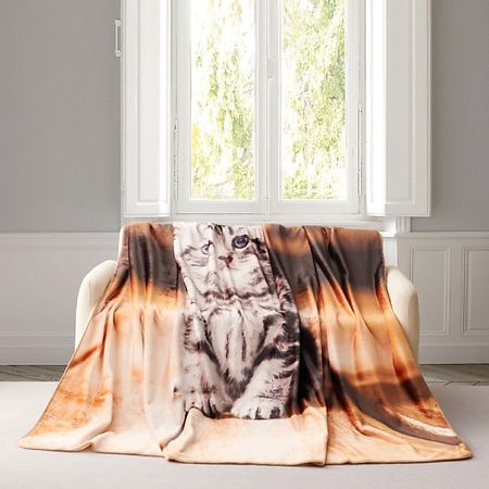 Плед ARYA HOME COLLECTION Плед с принтом 200x220 Cat