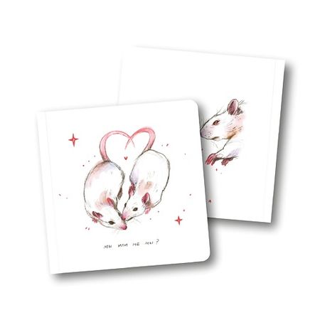 Блокнот ОПРОКИНУТЫЙ ЛЕС Блокнот в точку квадратный 'крысята' квадратный блокнот из искусственной