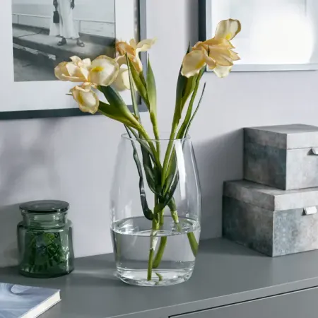 Ваза «Каролина» стекло цвет прозрачный 26 см простая стеклянная мини ваза прозрачный водный орнамент очная композиция маленький рельефный очный сосуд