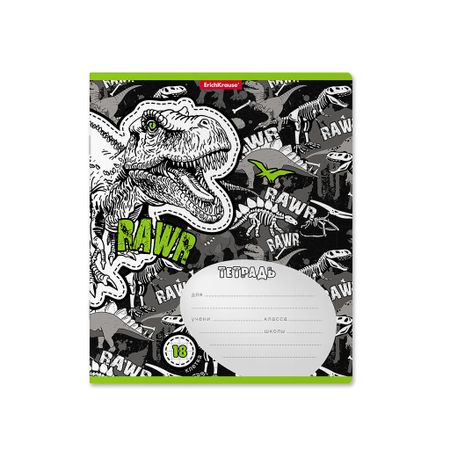 Тетрадь школьная ученическая Erich Krause Dinosaur Park в клетку A5+ 18 листов тетрадь в клетку be smart mur mur а4 40 листов