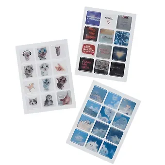 Набор второй (3D стикеры Облака+Надписи+Коты) (упаковка)