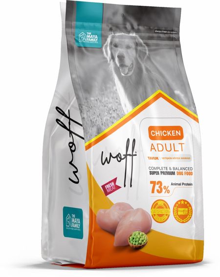 Сухие корма Woff Сухой корм для взрослых собак, курица (2.5 кг)