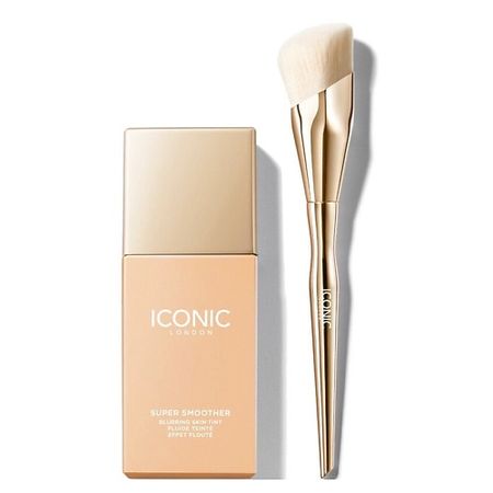 Набор средств для макияжа ICONIC LONDON Набор для лица Super Smoother Blurring Тональный крем+Кисть масло для губ iconic london масло для губ lustre lip oil