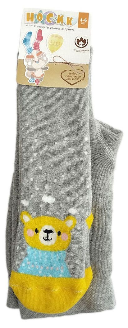 Колготки детские Носик серые, размер 86-92 анастасия павловна филиппова плюшевые сказки