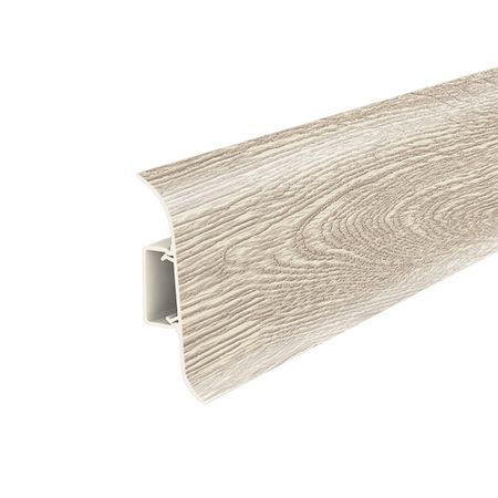 Плинтус ПВХ напольный Идеал Классик 55 мм дуб латте 2200 мм