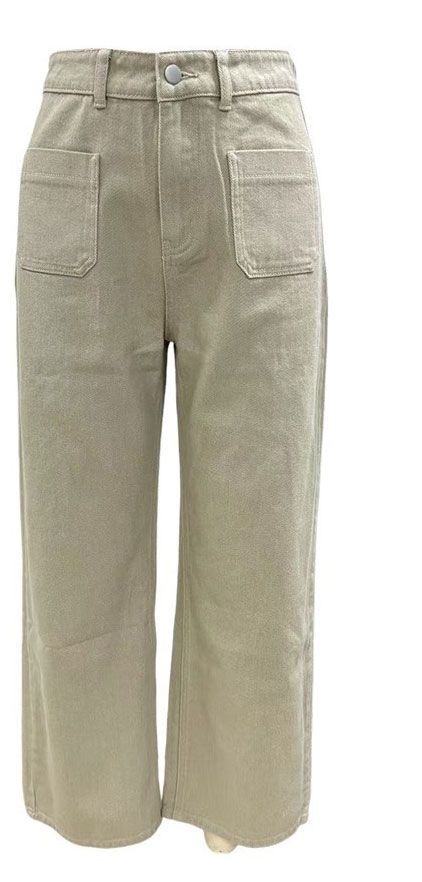 Джинсы-трубы женские бежевые