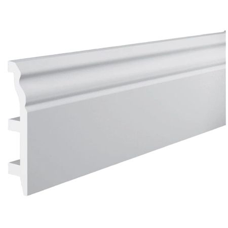 Плинтус экополимер Stenopol 100x22x2000 мм белый (C7232)