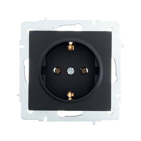 Розетка Lezard Vesna встраиваемая черный бархат (742-4288-122B)