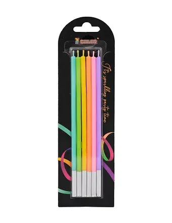 Набор свечей для торта Mix (разноцветные) (6шт) (15см) (12-7color-candle_17)