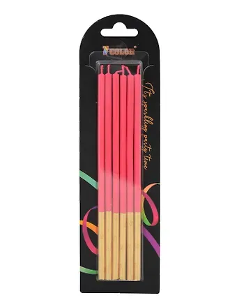 Набор свечей для торта Red (красные) (6шт) (15см) (12-7color-candle_15)