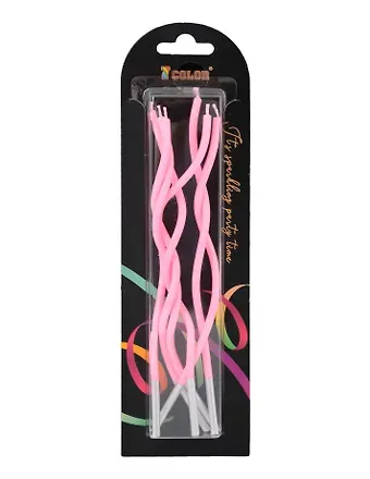 Набор свечей для торта Pink Wave (волны розовые) (6шт) (17см) (12-7color-candle_18)