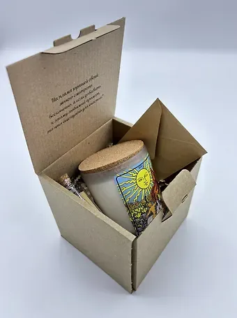 Ароматическая свеча Таро Солнце (Табак,Ваниль) (250мл) (ТАРО-СОЛ)