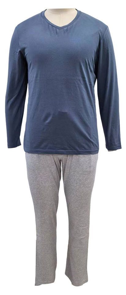 Пижама мужская с длинным рукавом синяя , M-3XL екатерина каграманова транспорт энциклопедия для   синяя мат ламин выбор лак офсет 215х288