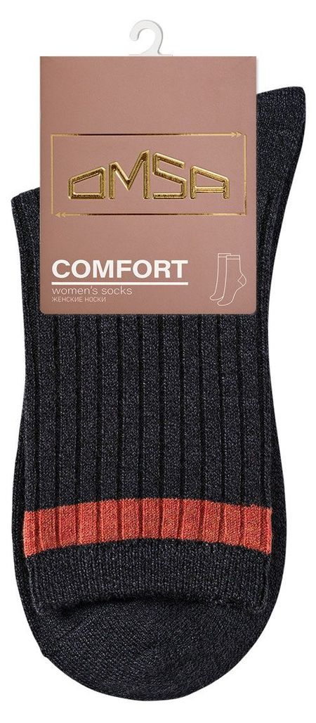 Носки женские Omsa Comfort 355 с высокой резинкой Nero, р. 39-41