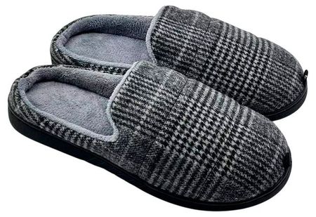 Тапочки мужские InExtenso серые в клетку, 41-46