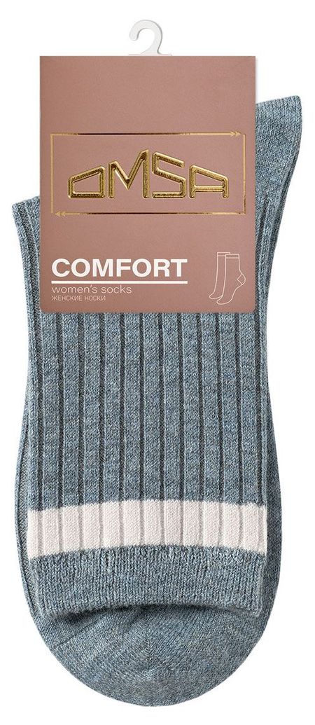 Носки женские Omsa Comfort 355 с высокой резинкой Grigio, р. 39-41