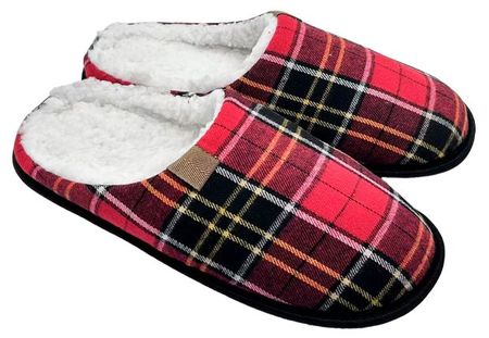 Тапочки мужские InExtenso красные в клетку, 41-46