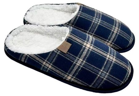 Тапочки мужские InExtenso синие в клетку, 41-46