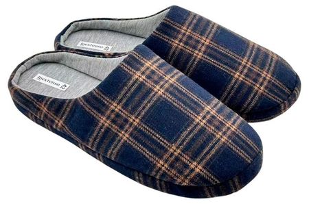 Тапочки мужские InExtenso синие в клетку, 39/40-45/46