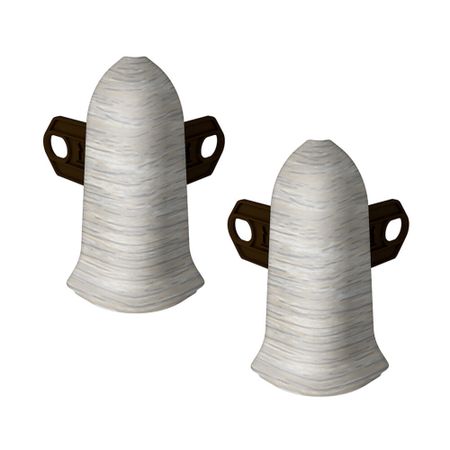 Угол наружный Идеал Классик 55 мм ясень белый S-профиль (2 шт.)