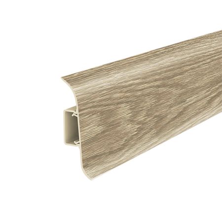 Плинтус ПВХ напольный Идеал Классик 55 мм дуб мокко 2200 мм