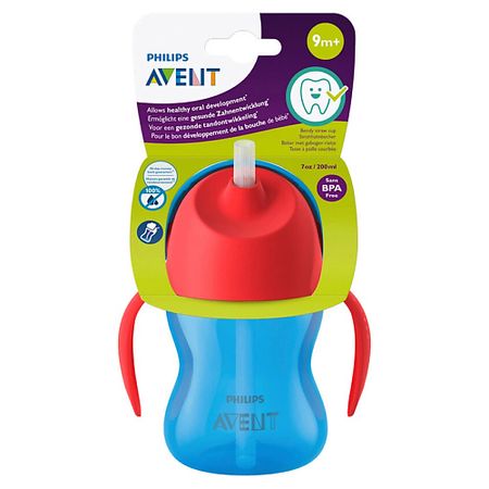 Поильник PHILIPS Чашка-поильник с трубочкой, с 9 месяцев moonbiffy бумажный баннер 6 месяцев