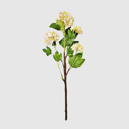 Ветка калины Конэко-О искусственная цветущая, розовый