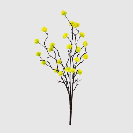 Кустик Конэко-О искусственный с жёлтыми цветами 63 см