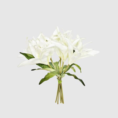 Букет лилии Конэко-О искусственный белый 25 см