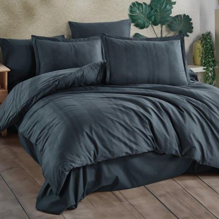 Комплект постельного белья Nordqueen Unita Ranforce Anthracite евро