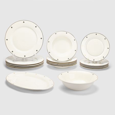 Набор столовой посуды Macbeth bone porcelain Frost 20 предметов, 6 персон