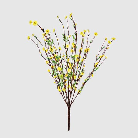 Букет мелкой сакуры Конэко-О искусственный, жёлтый 55 см