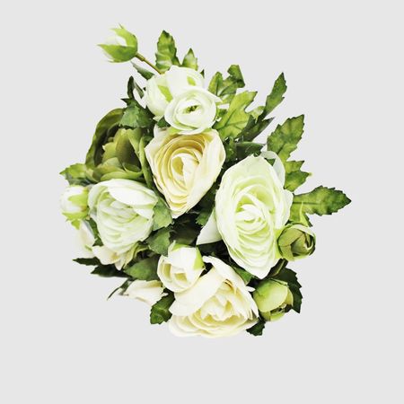 Букет ранункулюсов Конэко-О искусственный, белый 23 см