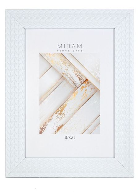Фоторамка Miram Колоски белая, 15х21 см