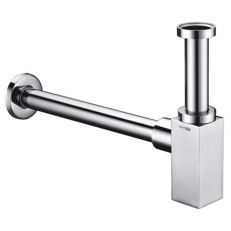 Сифон для раковины WasserKraft 1 1/4х32 мм без выпуска с соединением 32 мм хром (A072)