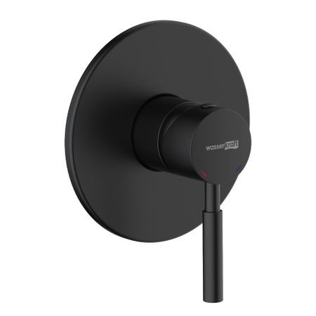Смеситель для душа встраиваемый WasserKraft Gollach однорычажный с переключателем без лейки черный (3351)